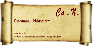 Csomay Nándor névjegykártya