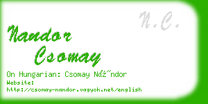 nandor csomay business card